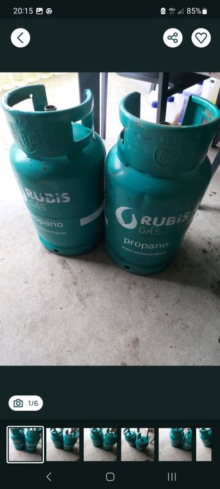 3 bilas vazias propano e 1 redutor propano