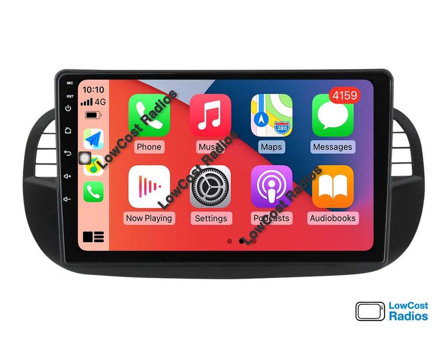Auto Rádio GPS FIAT 500 - 9" (Desde 2007 a 2015) • ABARTH • Android 15 | CARPLAY • ANDROID AUTO