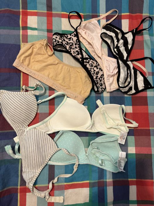 ЛОТ подростковые хб бюсты 70А и топы-маечки