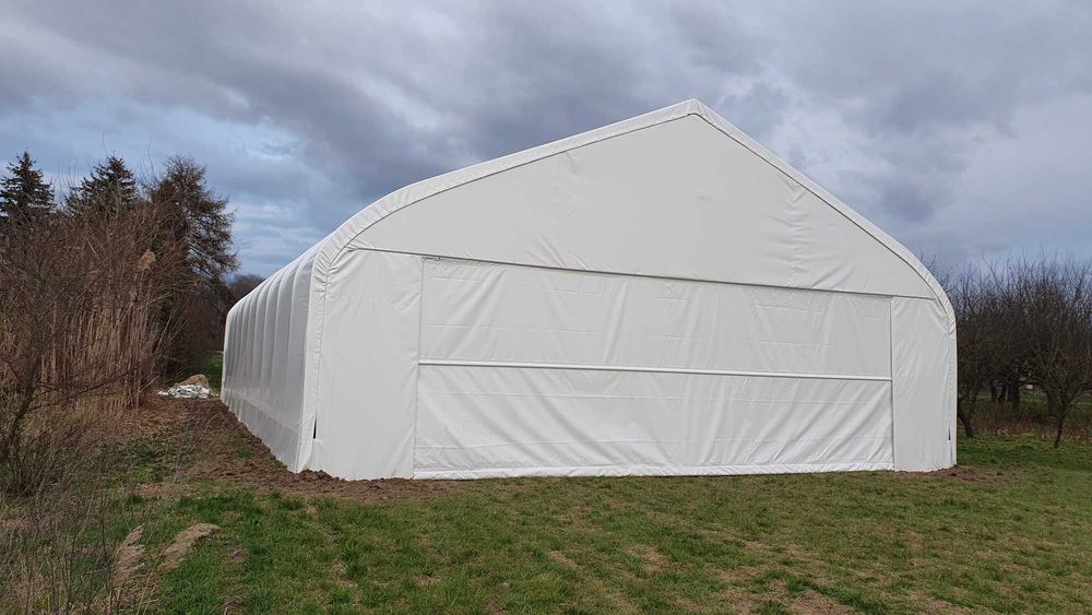 Hala łukowa HANGAR NA SAMOLOT szeroka brama garaż wiata