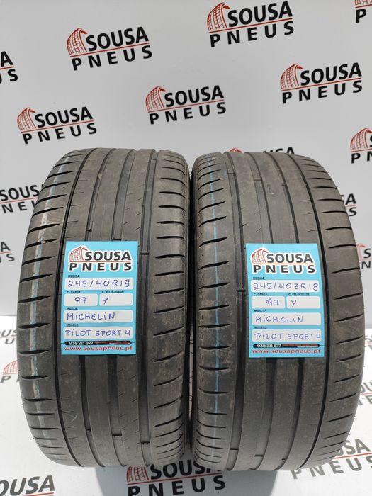 2 pneus semi novos 245-40R18  Michelin Pilot Sport 4 97Y - Oferta da e