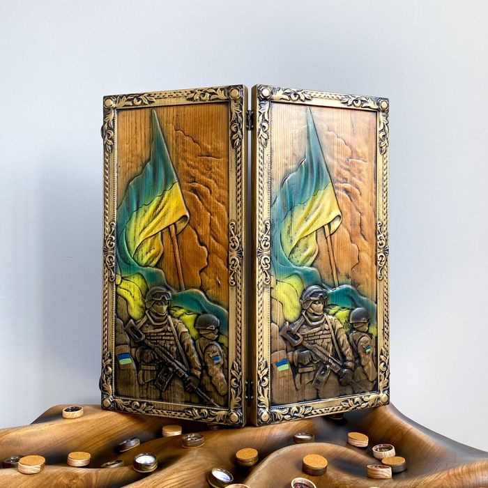 ПРЕМІУМ Нарди з дерева ручної роботи з лаковим пократтям НА ПОДАРУНОК