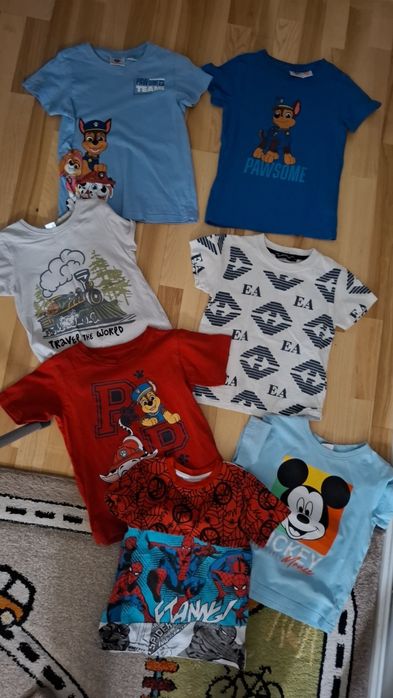 7 koszulek 110 dla chlopca