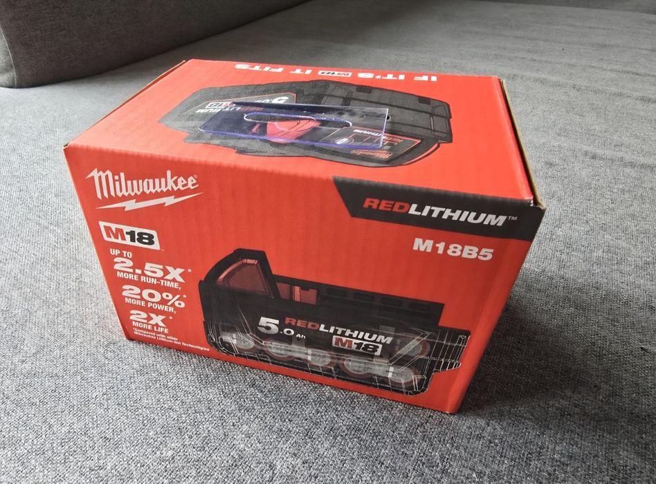 Bateria Milwaukee M18B5 5.0Ah NOWA