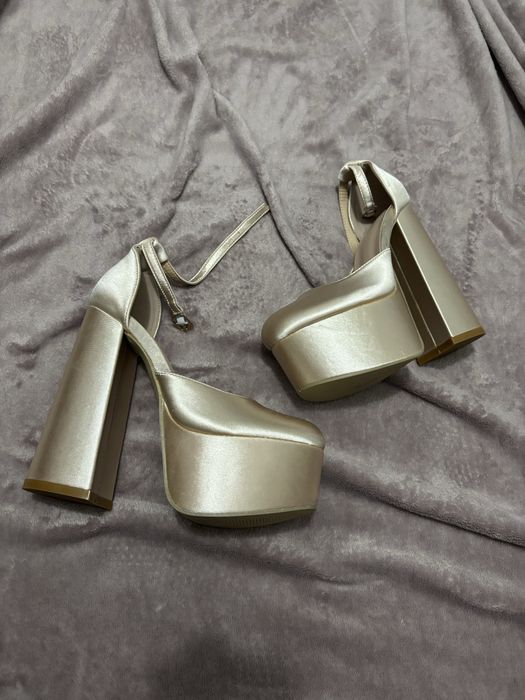 NOWE morelowe szpilki na platformie