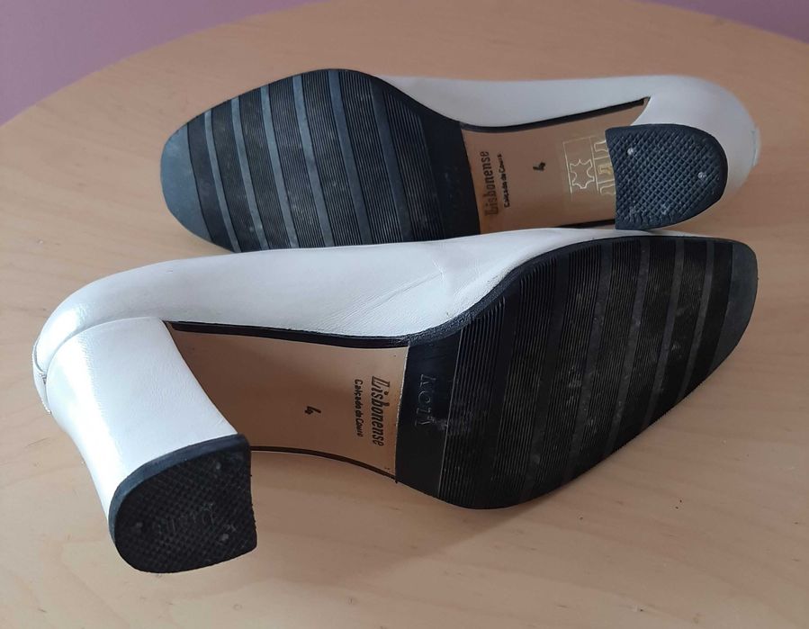 Sapato Salto Alto Branco Perola num 36