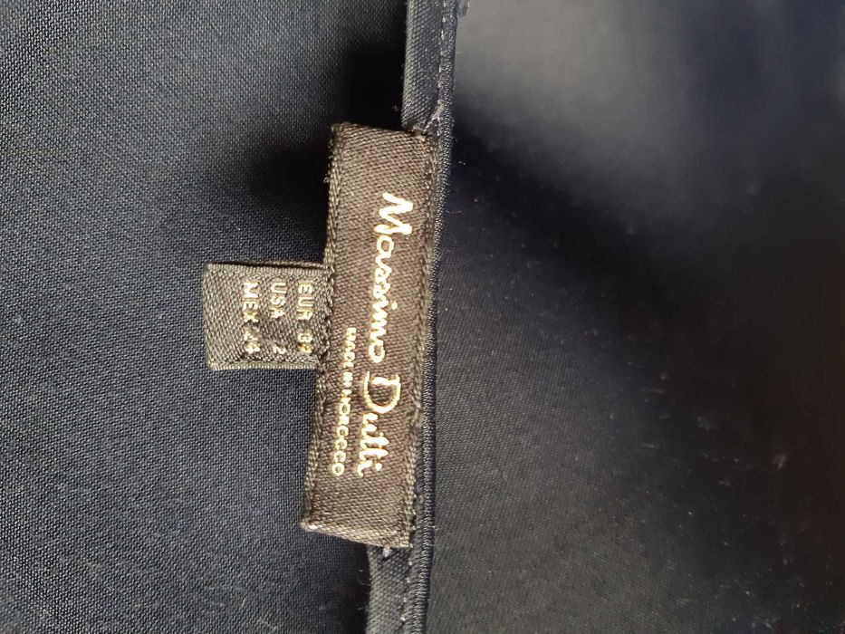 Атласная блуза черного цвета из исскуственного шелка massimo dutti