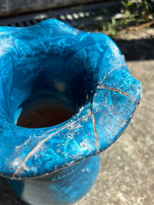 Vaso azul lindo para decoração