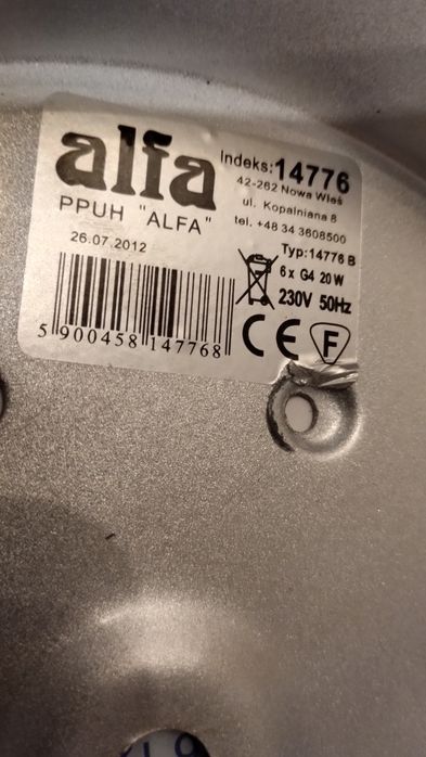 Żyrandol Alfa Felicja