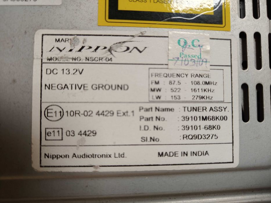 radio suzuki alto nissan pixo cd mp3