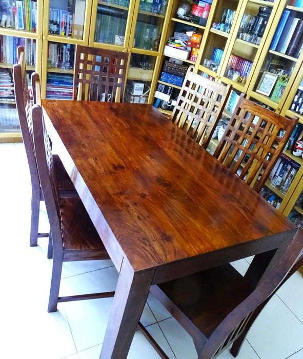 Piękny, orientalny komplet do jadani: stół 160x90 + 6 krzeseł