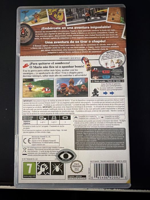 Jogo Nintendo Switch Super Mario Odyssey