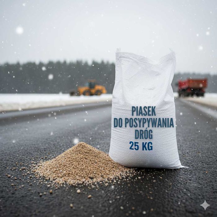 PIASEK Do Posypywania Ulic, dróg TONA workowana po 25kg