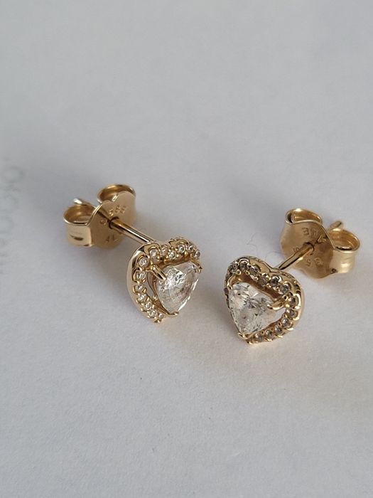 Золоті сережки від Пандори G 585 проба