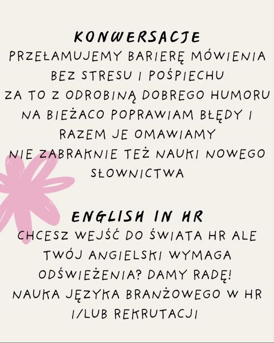 Lekcje języka angielskiego