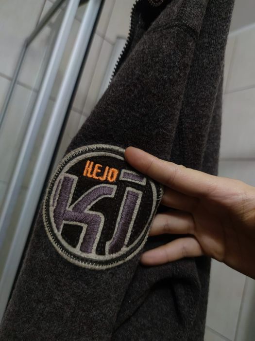 Sweter sweterek XXL męski brązowy kremowy Kejo wełniany wełna bluza ho