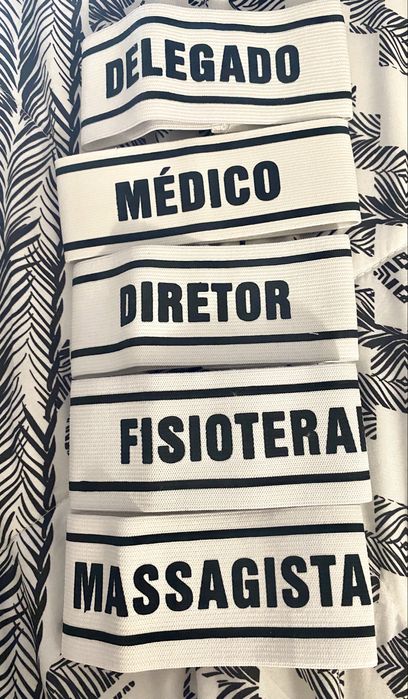 Braçadeiras futebol ,Diretor,Delegado ,Medico etc novas