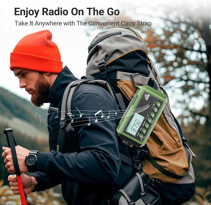 Radio Korbowe Turystyczne Z Powerbankiem 12000mAh,