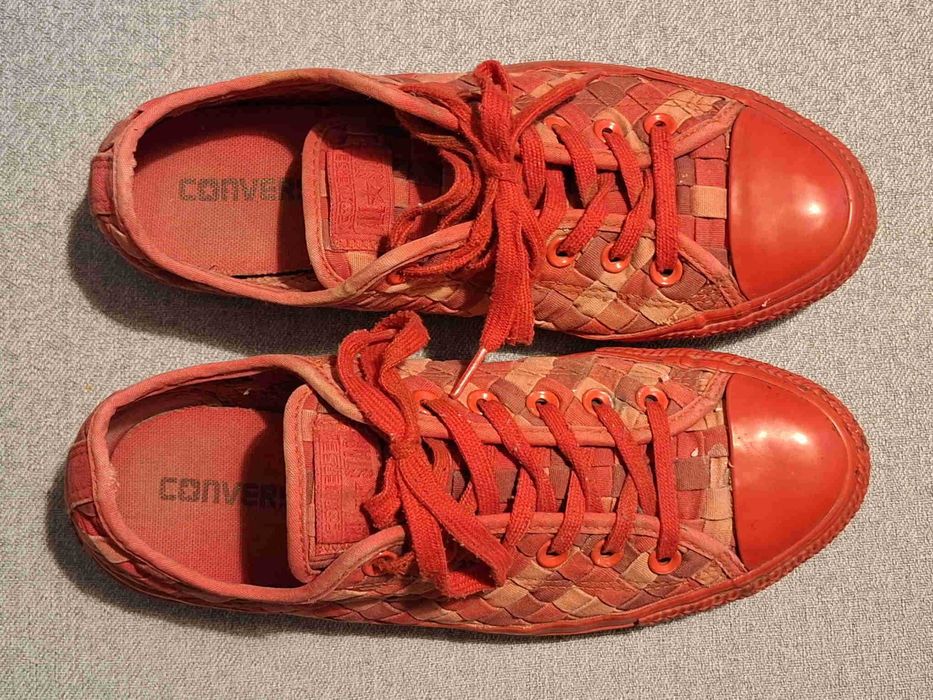 Trampki Converse 41 plecione Czerwone oryginalne używane