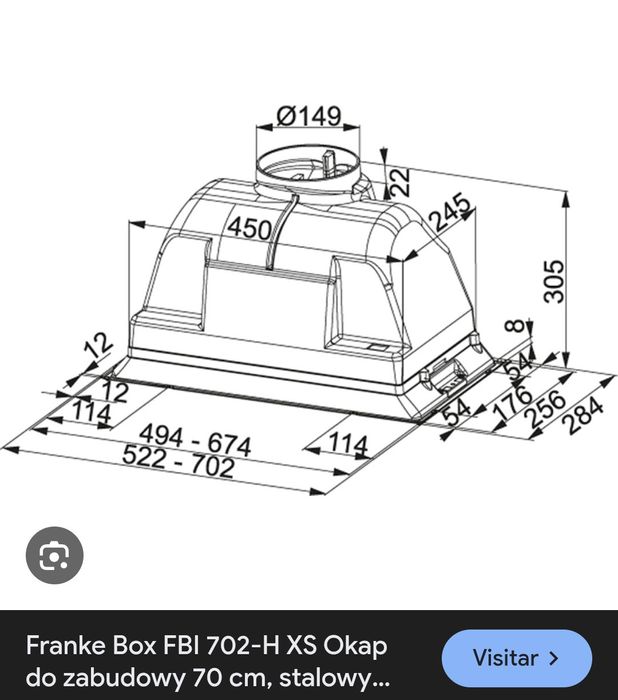 Franke -Exaustor " 110.0045.148 "
https://fixpart.pt
Franke 110.0046.1