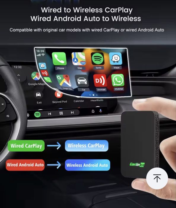 Carlinkit 4.0 bezprzewodowy android suto lub carplay