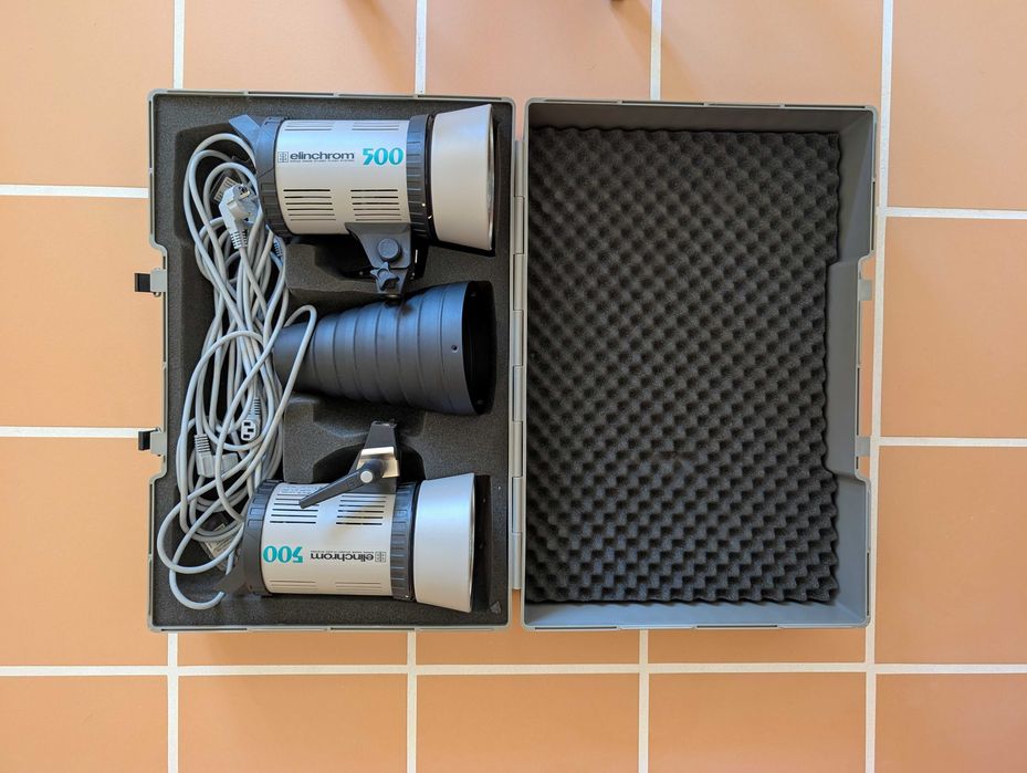 2 Softboxes Chimera (M) com Speedrings originais Chimera para Elinchrom