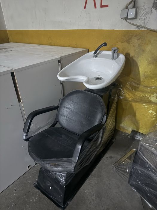 Rampa lavagem e cadeira de barbeiro/ cabeleireiro