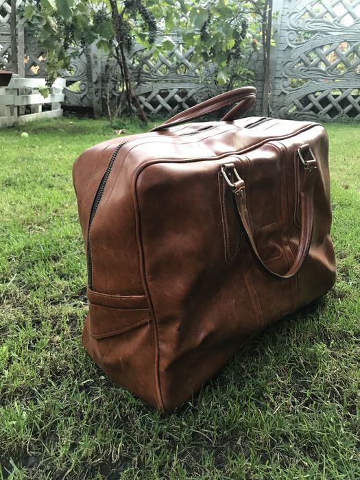 Винтаж дорожная кожаная сумка в идеальном состоянии
