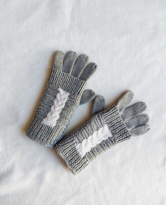 Комплект зимові жіночі рукавички з мітенками