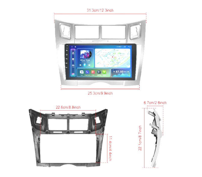 RÁDIO GPS ANDROID 13 TOYOTA YARIS 05-11
