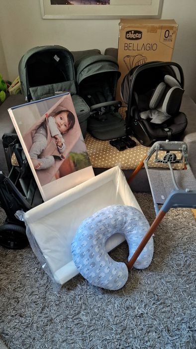 Carrinho 3 em 1 + Base Isofix + Chicco Lullaglide + OFERTAS