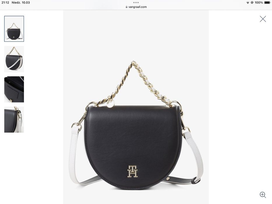 Tommy Hilfiger exlusiw torebka biało granatowa Nowa