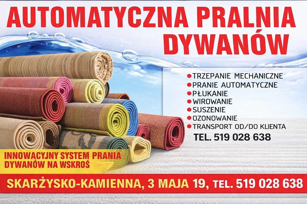 Pranie  dywanów, kanap, sof, foteli, krzeseł, autokosmetyka- 24/7