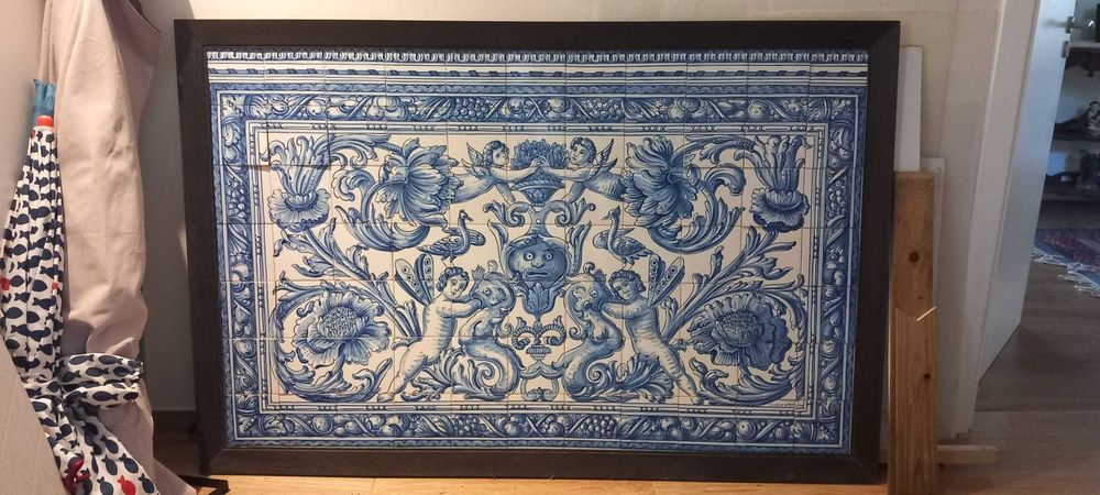 Painel de azulejos pintados à mão Viúva Lamego