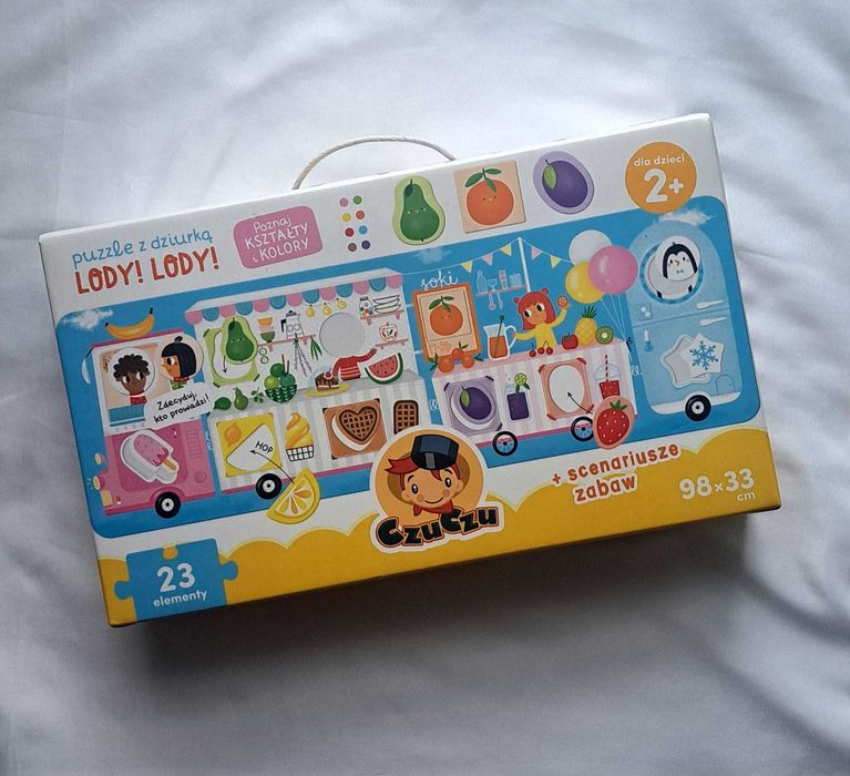 Puzzle edukacyjne CzuCzu „Lody! Lody!” z otworami (2+)