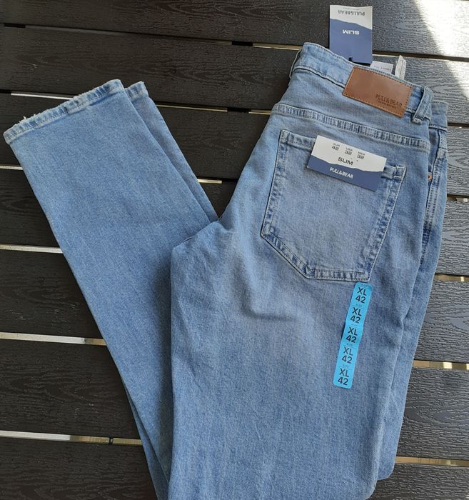 Spodnie dżinsy pull & bear slim rurki damskie XL 42