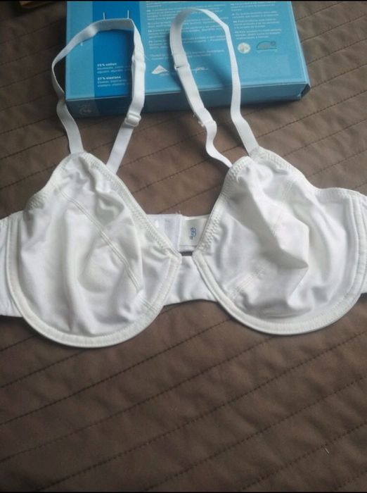 Nowy Biały komplet bawełnianej bielizny sloggi Triumph 70C M metki