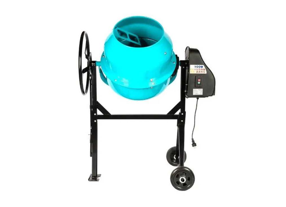 Професійний бетонозмішувач Detoolz бак 140 л, 850 Вт, з чавуним вінцем