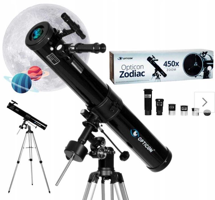 Teleskop Astronomiczny Luneta OPTICON - Zodiac 76F900EQ + Gwarancja