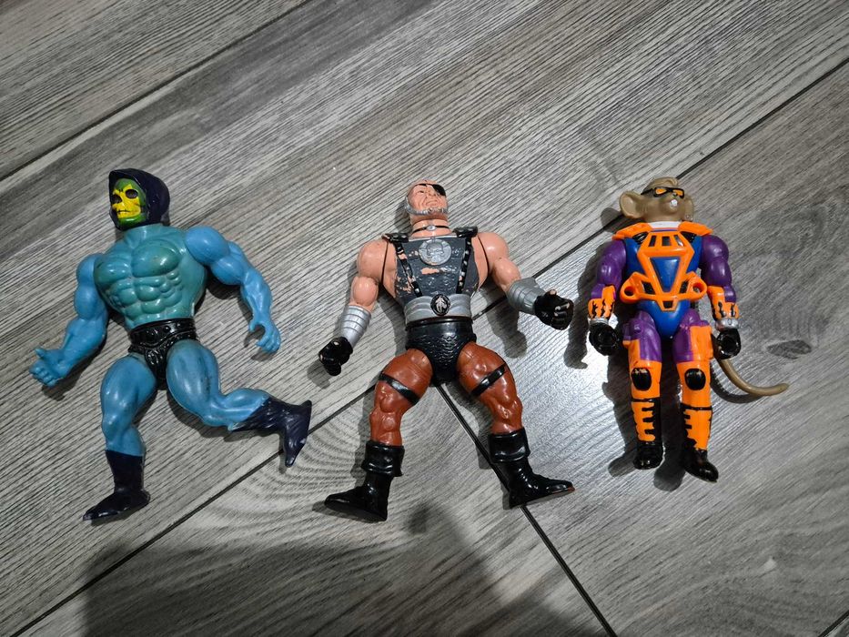 stare figurki Masters of the universe biker mice zestaw 3 sztuki