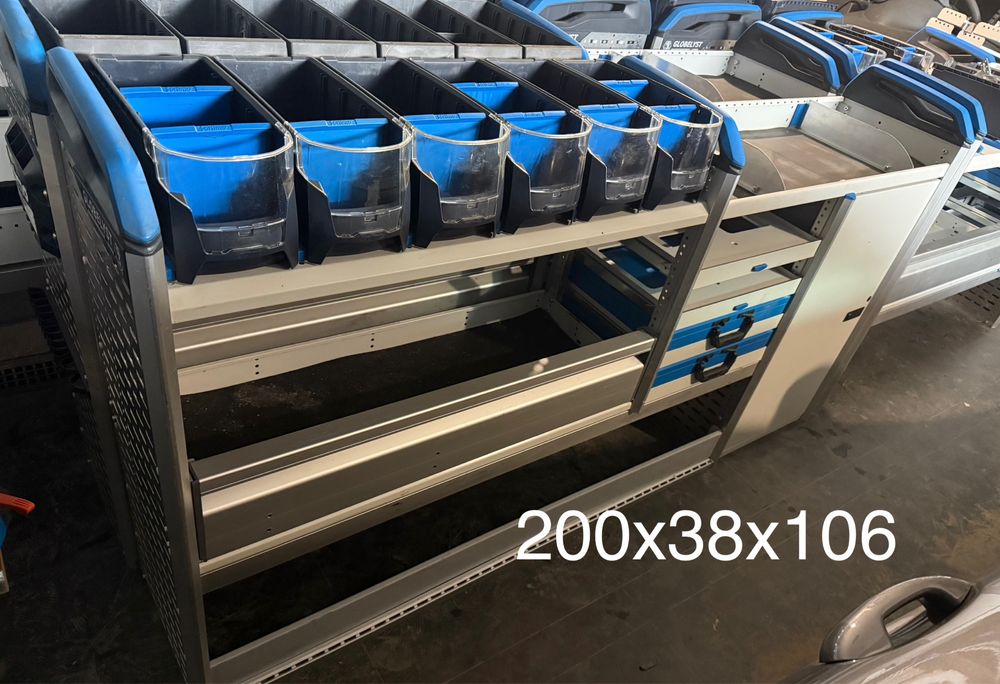 Regał samochodowy, zabudowa serwisowa sortimo