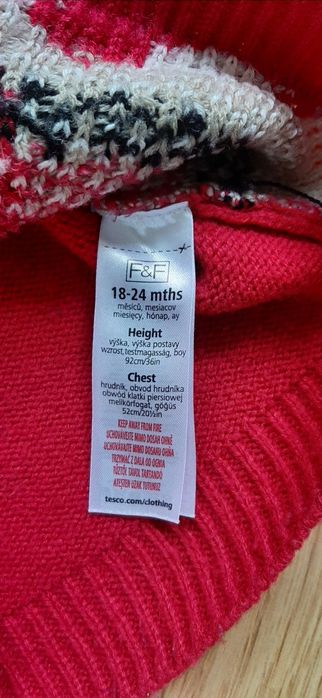 Свитер новогодний, с оленями F&F H&M George на 2-3, 4-6 лет