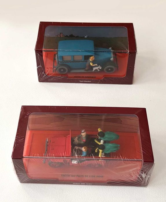 2 miniaturas da série “En Voiture Tintin”.