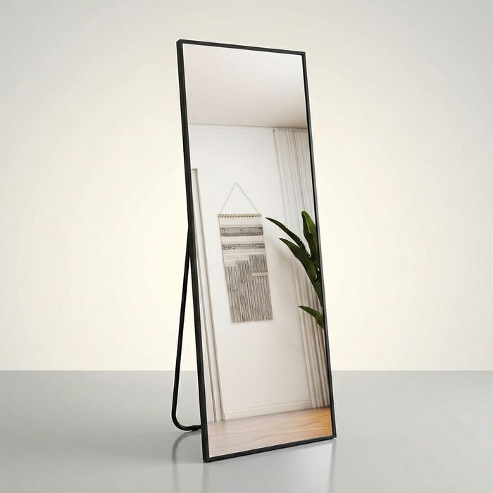 Lustro pełnowymiarowe - aluminiowa rama - 140x40 czarne