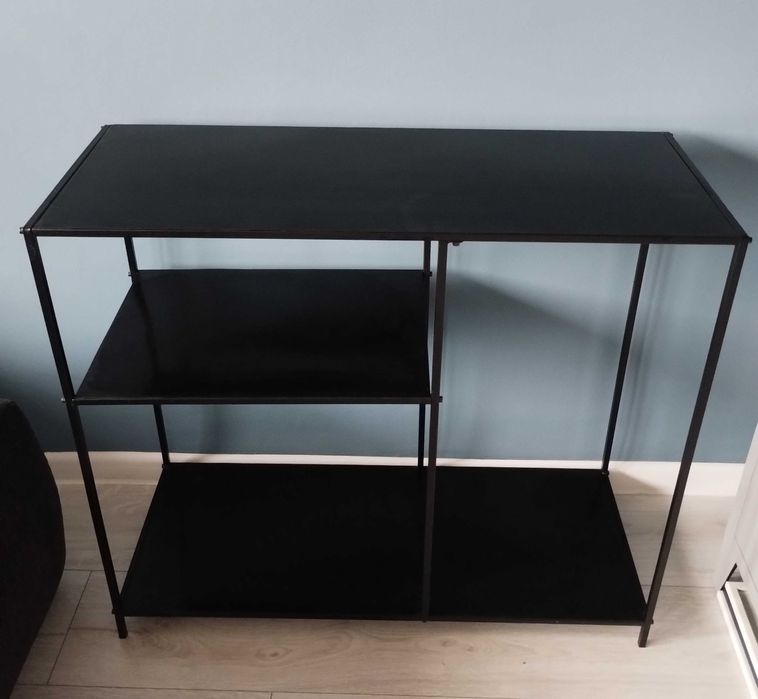 Regał metalowy czarny konsola