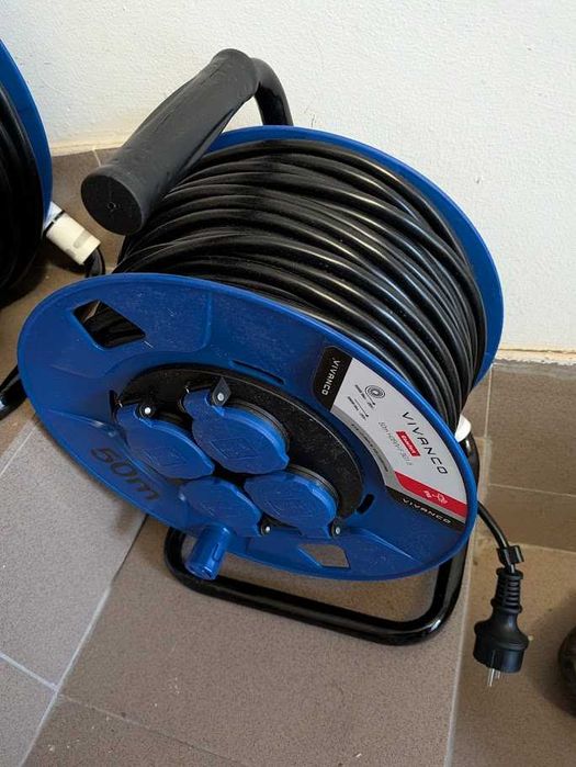 Przedłużacz elektryczny 50m IP44 gniazda schuko do 3000W nieużywany