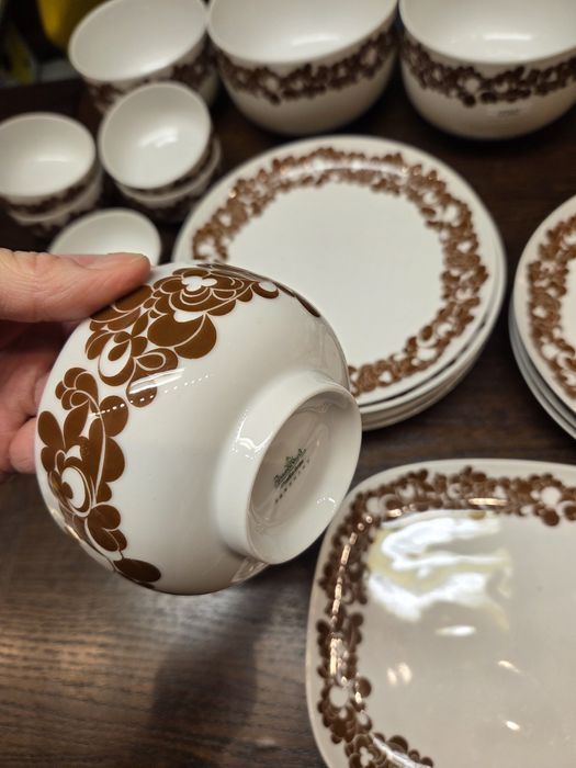 Serwis Rosenthal obiadowy obszerny retro brązowym wzór 2292
