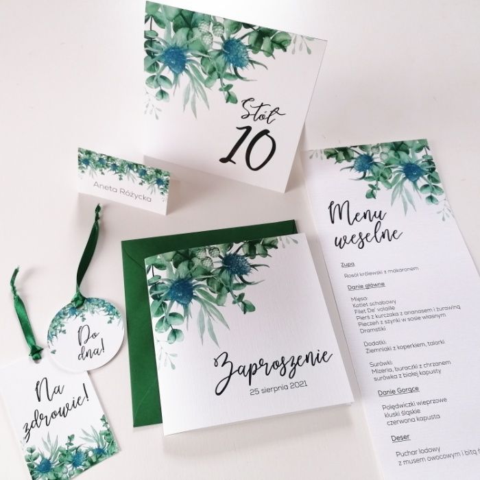 Menu ślubne w stylu boho OSET I EUKALIPTUS