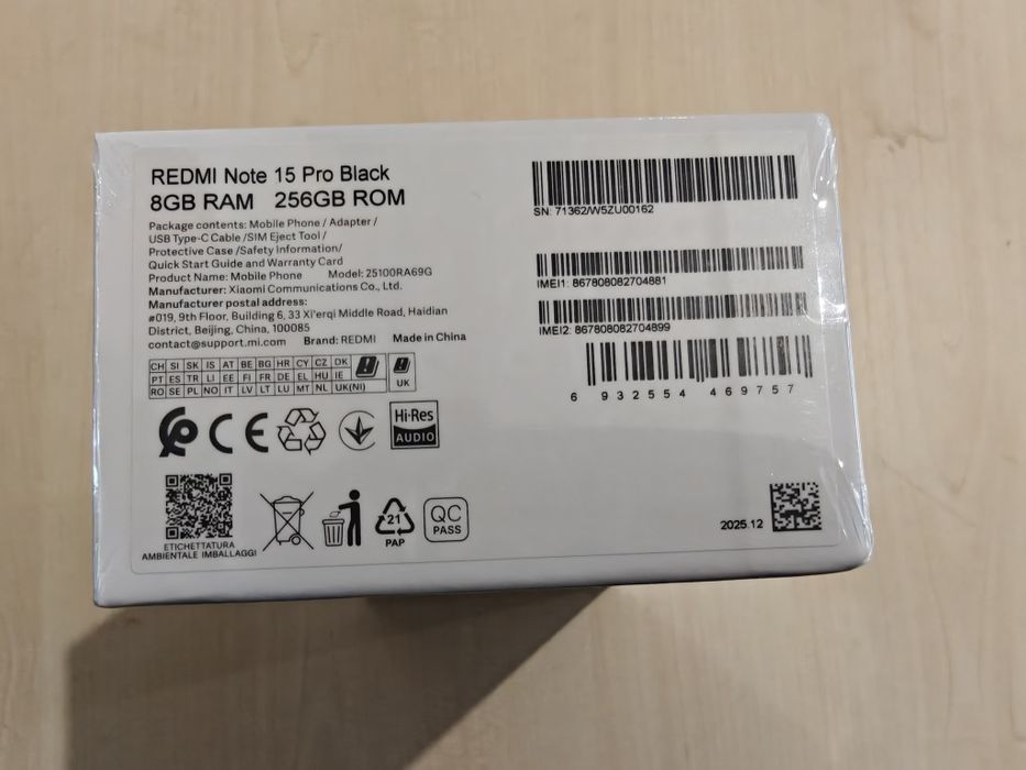 ‼️Хит Redmi Note 15 pro 4G (Global, 200mp, Helio G200, 6500mah)