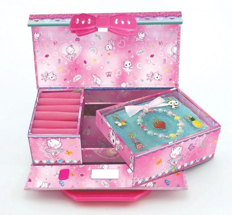 Szkatułka zamykana na zamek z szyfrem kot